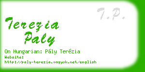 terezia paly business card
